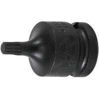 BGS 5487-M6 Kraft-Bit-Einsatz | Länge 43 mm | Antrieb Innenvierkant 12,5 mm (1/2") | Innenvielzahn (für XZN) M6