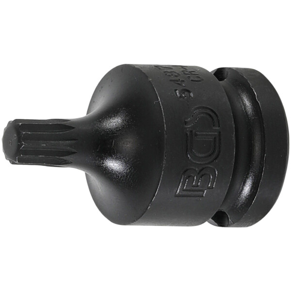 BGS 5487-M8 Kraft-Bit-Einsatz | Länge 43 mm | Antrieb Innenvierkant 12,5 mm (1/2") | Innenvielzahn (für XZN) M8