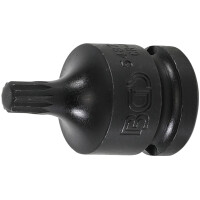 BGS 5487-M8 Kraft-Bit-Einsatz | Länge 43 mm | Antrieb Innenvierkant 12,5 mm (1/2") | Innenvielzahn (für XZN) M8