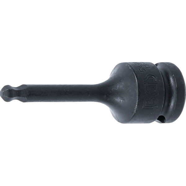 BGS 5488-6 Kraft-Bit-Einsatz | Länge 75 mm | Antrieb Innenvierkant 12,5 mm (1/2") | Innensechskant mit Kugelkopf 6 mm
