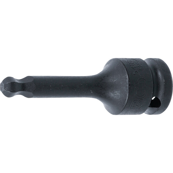 BGS 5488-8 Kraft-Bit-Einsatz | Länge 75 mm | Antrieb Innenvierkant 12,5 mm (1/2") | Innensechskant mit Kugelkopf 8 mm