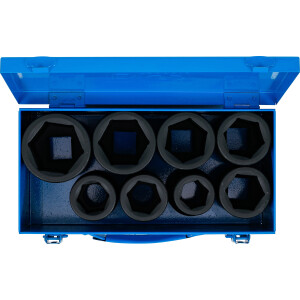 BGS 5500 Kraft-Steckschlüssel-Einsatz-Satz Sechskant, tief | Antrieb Innenvierkant 25 mm (1") | SW 27 - 50 mm | 8-tlg.