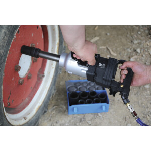 BGS 5500 Kraft-Steckschlüssel-Einsatz-Satz Sechskant, tief | Antrieb Innenvierkant 25 mm (1") | SW 27 - 50 mm | 8-tlg.