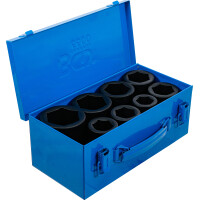 BGS 5500 Kraft-Steckschlüssel-Einsatz-Satz Sechskant, tief | Antrieb Innenvierkant 25 mm (1") | SW 27 - 50 mm | 8-tlg.