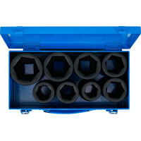 BGS 5500 Kraft-Steckschlüssel-Einsatz-Satz Sechskant, tief | Antrieb Innenvierkant 25 mm (1") | SW 27 - 50 mm | 8-tlg.