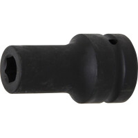 BGS 5500-17 Kraft-Steckschlüssel-Einsatz Sechskant, tief | Antrieb Innenvierkant 25 mm (1") | SW 17 mm