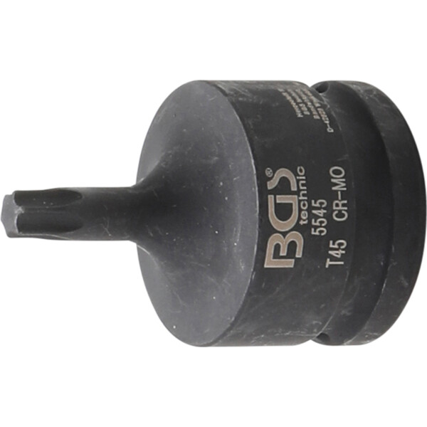BGS 5545 Kraft-Bit-Einsatz | Länge 60 mm | Antrieb Innenvierkant 20 mm (3/4") | T-Profil (für Torx) T45