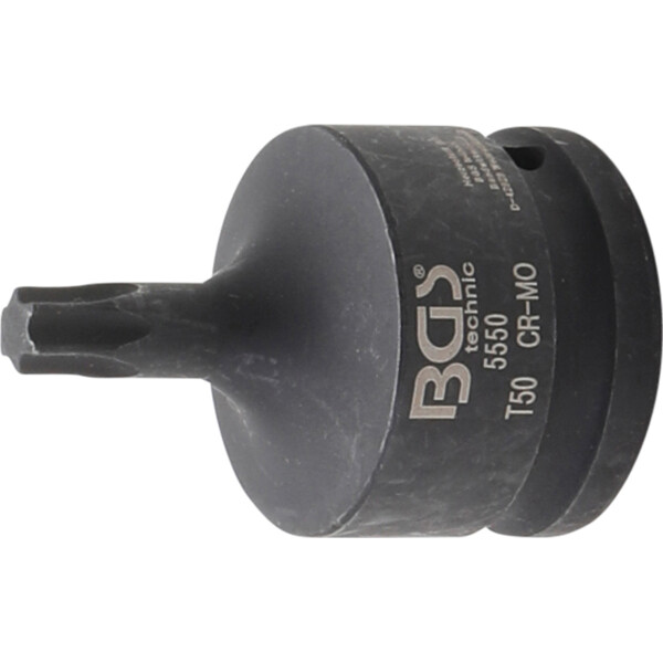 BGS 5550 Kraft-Bit-Einsatz | Länge 60 mm | Antrieb Innenvierkant 20 mm (3/4") | T-Profil (für Torx) T50