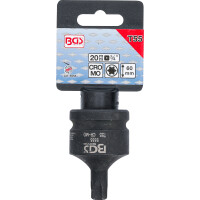 BGS 5555 Kraft-Bit-Einsatz | Länge 60 mm | Antrieb Innenvierkant 20 mm (3/4") | T-Profil (für Torx) T55
