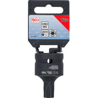 BGS 5560 Kraft-Bit-Einsatz | Länge 60 mm | Antrieb Innenvierkant 20 mm (3/4") | T-Profil (für Torx) T60