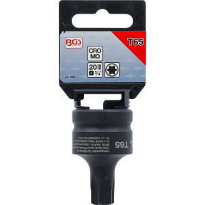 BGS 5565 Kraft-Bit-Einsatz | Länge 60 mm | Antrieb Innenvierkant 20 mm (3/4") | T-Profil (für Torx) T65