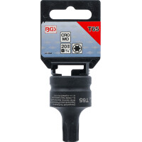 BGS 5565 Kraft-Bit-Einsatz | Länge 60 mm | Antrieb Innenvierkant 20 mm (3/4") | T-Profil (für Torx) T65