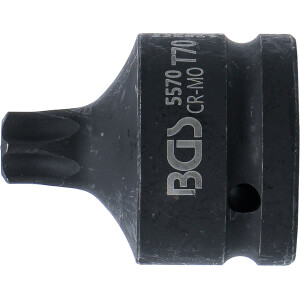 BGS 5570 Kraft-Bit-Einsatz | Länge 60 mm | Antrieb Innenvierkant 20 mm (3/4") | T-Profil (für Torx) T70
