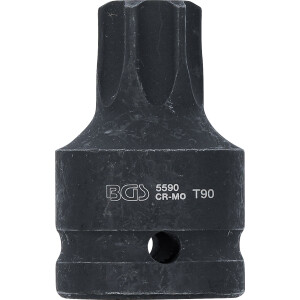 BGS 5590 Kraft-Bit-Einsatz | Länge 60 mm | Antrieb Innenvierkant 20 mm (3/4") | T-Profil (für Torx) T90