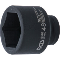 BGS 5648 Kraft-Steckschlüssel-Einsatz Sechskant | Antrieb Innenvierkant 20 mm (3/4") | SW 48 mm