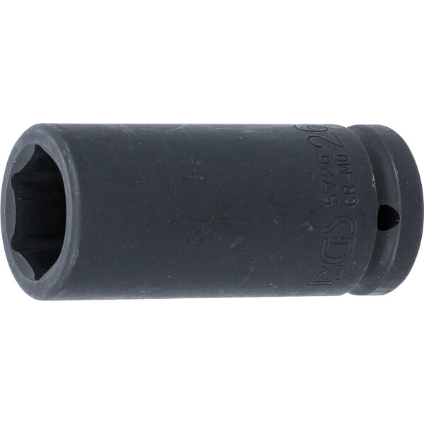 BGS 5726 Kraft-Steckschlüssel-Einsatz Sechskant, tief | Antrieb Innenvierkant 20 mm (3/4") | SW 26 mm