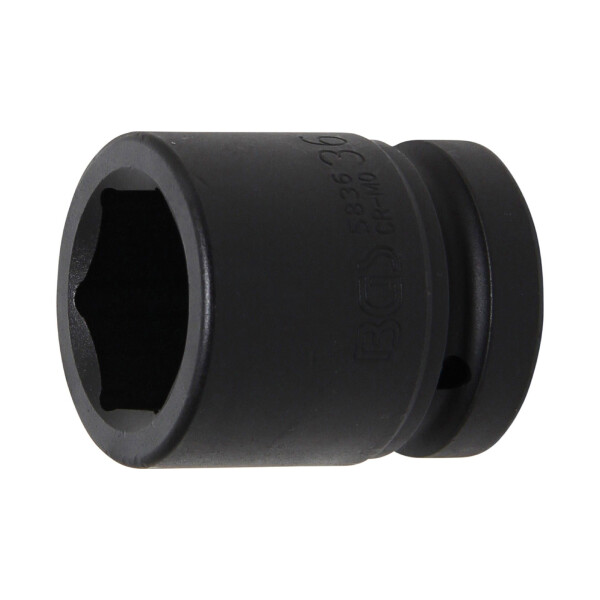 BGS 5836 Kraft-Steckschlüssel-Einsatz Sechskant | Antrieb Innenvierkant 25 mm (1") | SW 36 mm