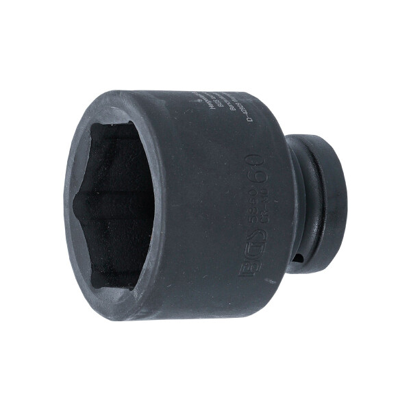 BGS 5860 Kraft-Steckschlüssel-Einsatz Sechskant | Antrieb Innenvierkant 25 mm (1") | SW 60 mm