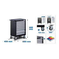 BGS 6062 Werkstattwagen | 7 Schubladen | mit 263 Werkzeugen
