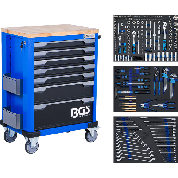 BGS 6066 Werkstattwagen | 7 Schubladen | mit 263 Werkzeugen