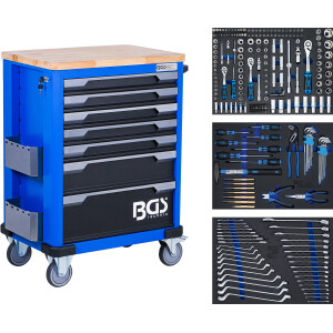 BGS 6066 Werkstattwagen | 7 Schubladen | mit 263 Werkzeugen