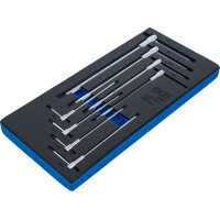 BGS 6081 Werkstattwageneinlage 1/3: Schraubendreher-Satz mit T-Gleitgriff | Innensechskant | 2 - 10 mm | 8-tlg.