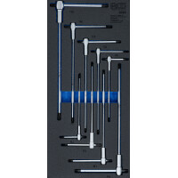 BGS 6090 Werkstattwageneinlage 1/3: Schraubendreher-Satz mit T-Gleitgriff | T-Profil (für Torx) | T10 - T50 | 9-tlg.