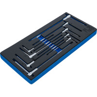 BGS 6090 Werkstattwageneinlage 1/3: Schraubendreher-Satz mit T-Gleitgriff | T-Profil (für Torx) | T10 - T50 | 9-tlg.