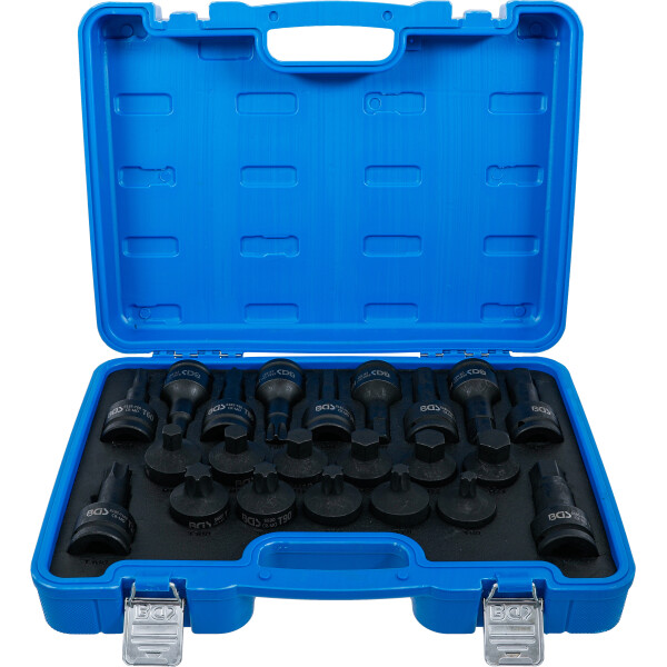 BGS 6185 Kraft-Bit-Einsatz-Satz | Antrieb Innenvierkant 20 mm (3/4") | Innensechskant, T-Profil (für Torx) | 22-tlg.
