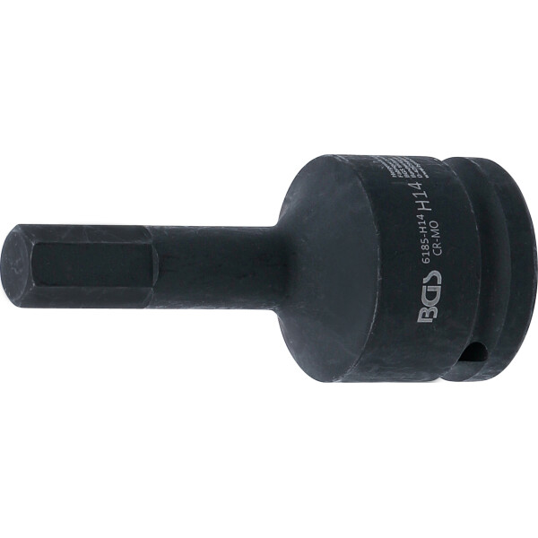 BGS 6185-H14 Kraft-Bit-Einsatz | Länge 100 mm | Antrieb Innenvierkant 20 mm (3/4") | Innensechskant 14 mm