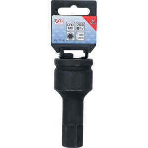 BGS 6185-H21 Kraft-Bit-Einsatz | Länge 100 mm | Antrieb Innenvierkant 20 mm (3/4") | Innensechskant 21 mm