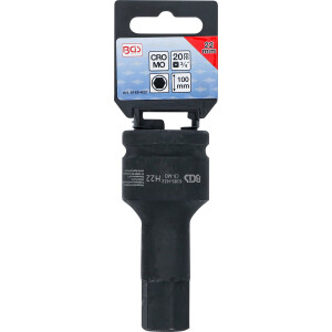 BGS 6185-H22 Kraft-Bit-Einsatz | Länge 100 mm | Antrieb Innenvierkant 20 mm (3/4") | Innensechskant 22 mm