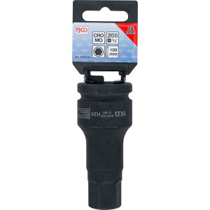 BGS 6185-H24 Kraft-Bit-Einsatz | Länge 100 mm | Antrieb Innenvierkant 20 mm (3/4") | Innensechskant 24 mm