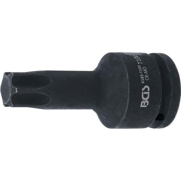 BGS 6185-T100 Kraft-Bit-Einsatz | Länge 100 mm | Antrieb Innenvierkant 20 mm (3/4") | T-Profil (für Torx) T100