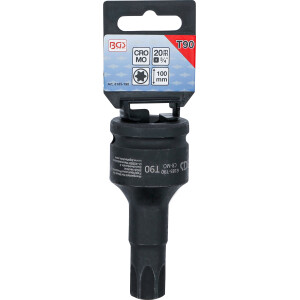 BGS 6185-T90 Kraft-Bit-Einsatz | Länge 100 mm | Antrieb Innenvierkant 20 mm (3/4") | T-Profil (für Torx) T90