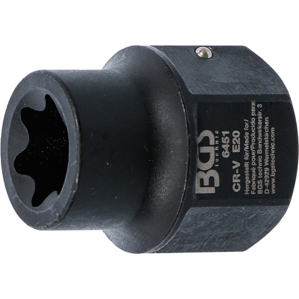 BGS 6451 Bremssattel-Einsatz | E-Profil (für Torx) | für MAN TGA | Antrieb Außensechskant 30 mm | SW E20