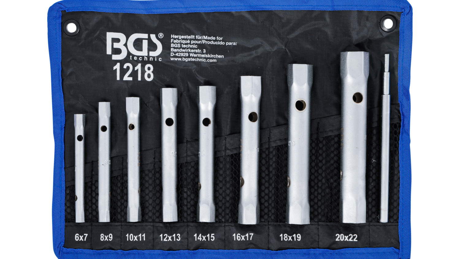 Bild vom BGS Rohrsteckschlüssel-Satz SW 6x7-20x22mm 9-tlg.