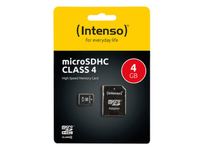 Bild der INTENSO 3403450 microSD-KARTE 4GB 21MBS MIT ADAPTER