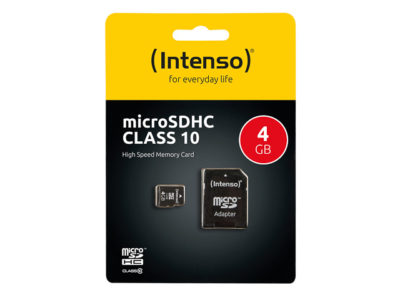 Bild von der INTENSO 3413450 microSD Karte 4GB 10MB S MIT ADAPTER