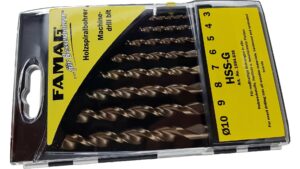 FAMAG 1594.838 Holzspiralbohrer-Satz HSS-G 8-tlg.
