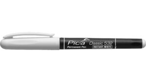 Pica 532/52 Classic 'instant white' Permanent Pen weiß, Rundspitze 1-2mm