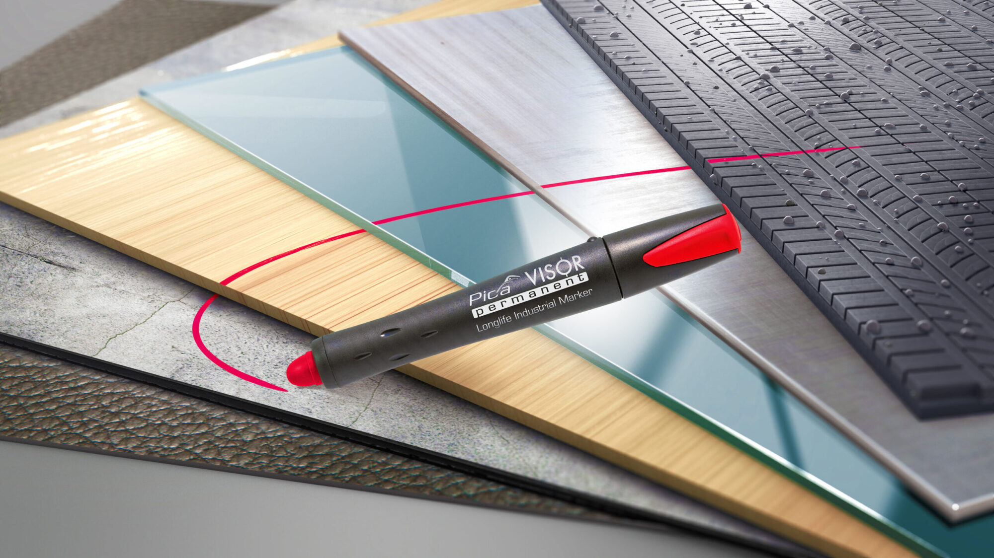 Pica 990/40 VISOR permanent Marker, rot – Bild 5