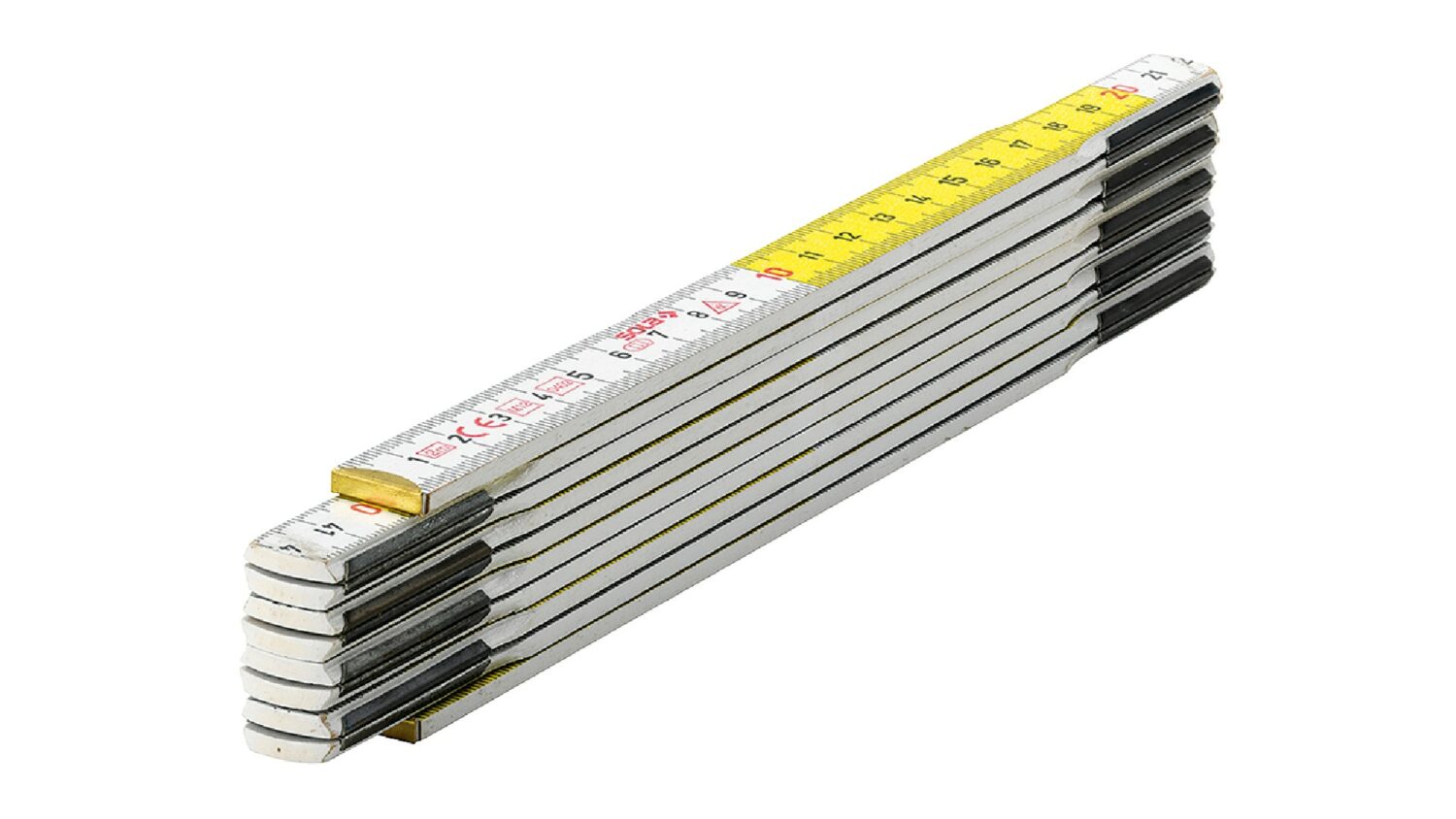 Bild der Sola 53021101 Holz-Meterstab 2 m HF 2/10 weiß/gelb