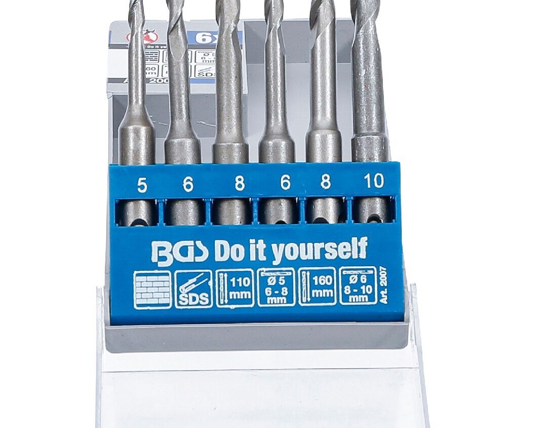BGS 2007 Hammer-Bohrer-Satz | SDS-Schaft, Hartmetallspitze | 5 - 10 mm | 6-tlg.