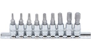 BGS 2164 Bit-Einsatz-Satz | Antrieb Innenvierkant 6,3 mm (1/4") | T-Profil (für Torx) T10 - T50 | 9-tlg.