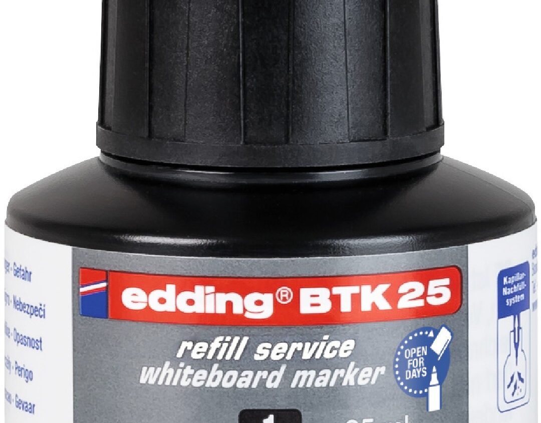 edding BTK 25 Nachfülltinte Whiteboardmarker schwarz 4-BTK25001