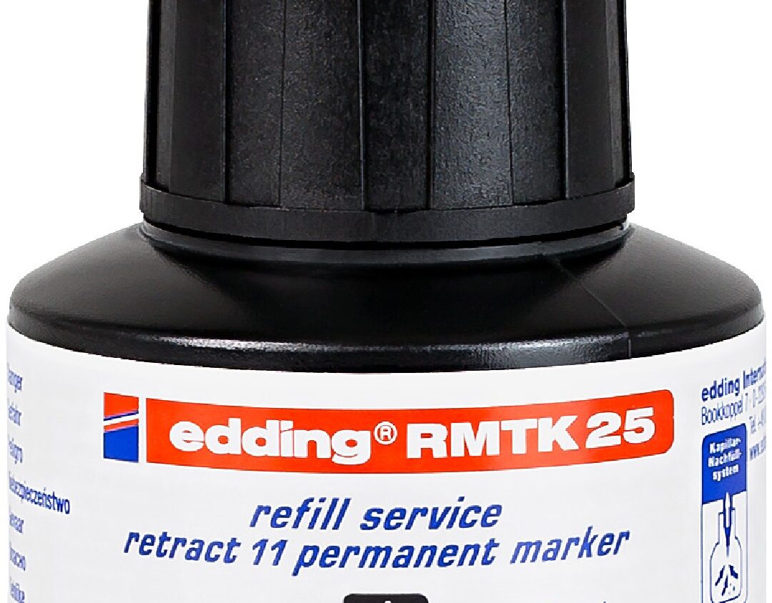 edding RMTK 25 Nachfülltinte retract 11 Permanentmarker schwarz 4-RMTK25001