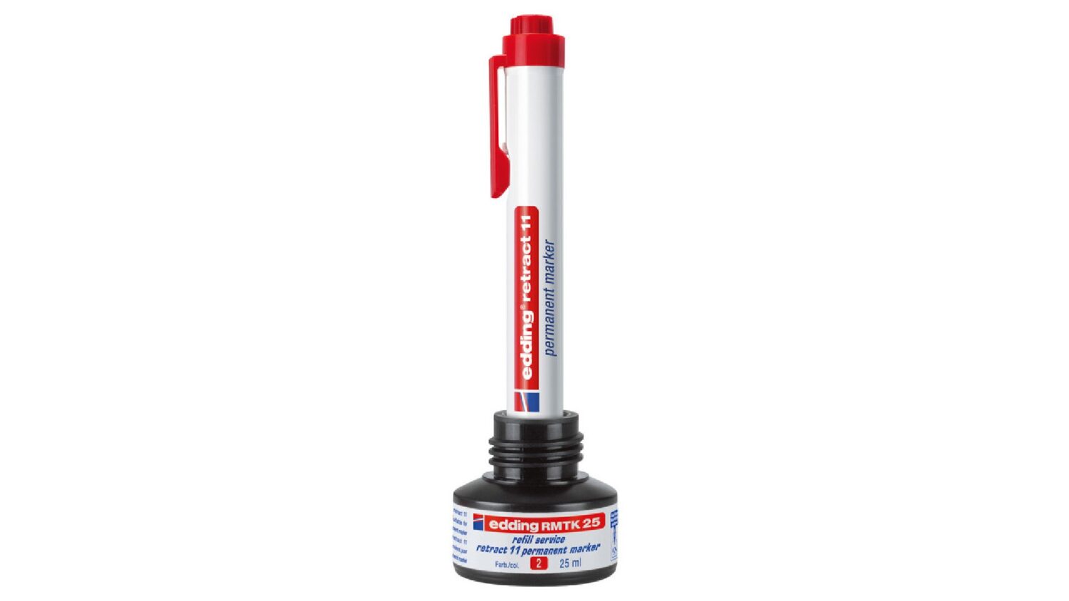 edding RMTK 25 Nachfülltinte retract 11 Permanentmarker schwarz 4-RMTK25001 – Bild 3