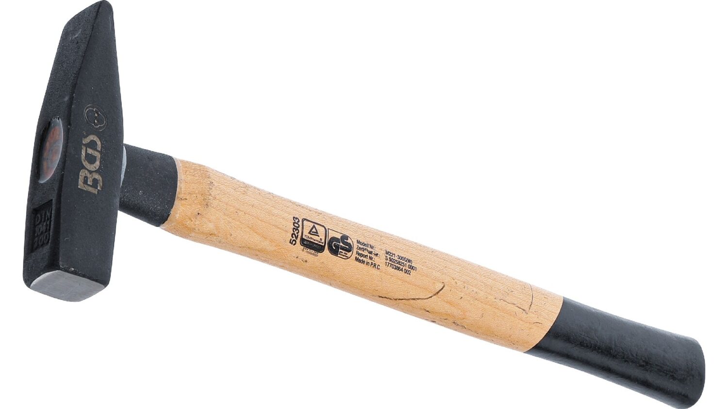 BGS 52303 Schlosserhammer | Hickory-Stiel | DIN 1041 | 300 g