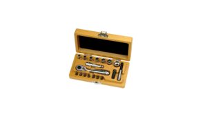 Felo XS-Classic 1/4" Holz-Werkzeugbox mit Miniratsche